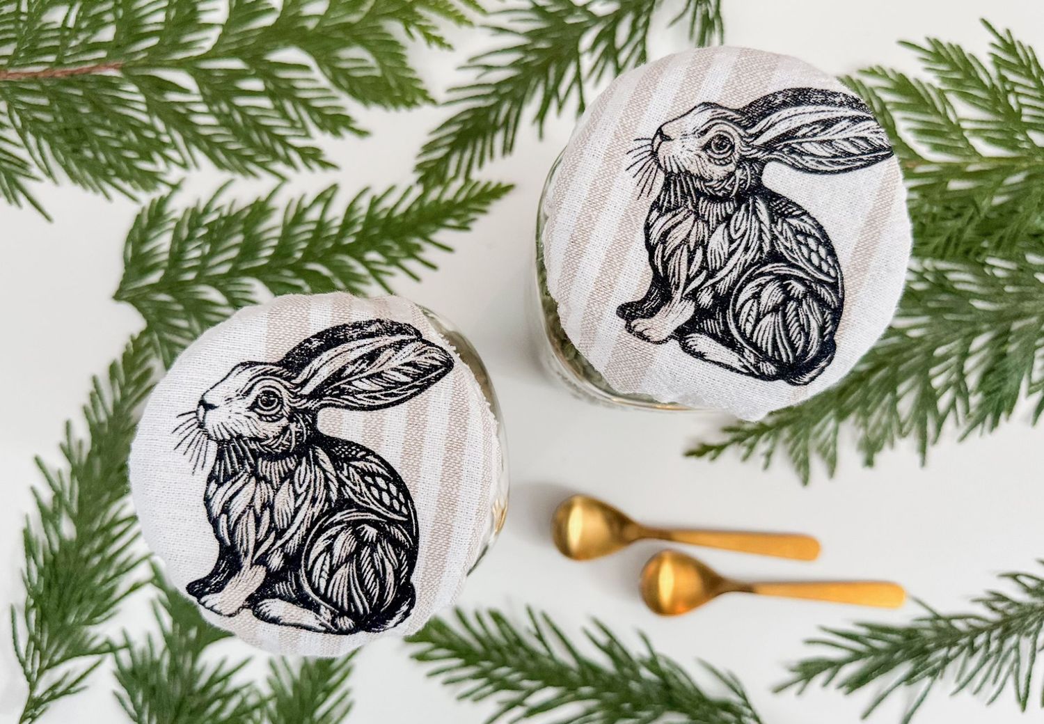 Bowl Cover / Mason Jar Set of 2 3.5'