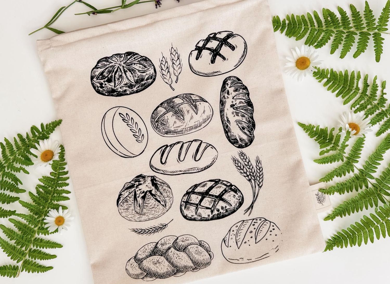 Bread Storage Bag, Pattern: Loaves of Bread