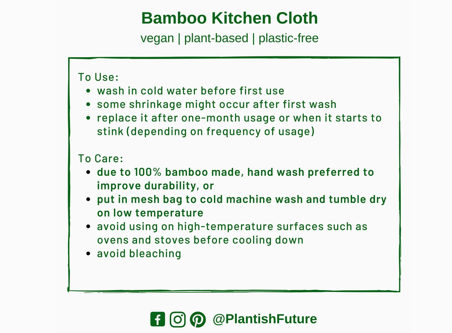 Bamboo Kitchen Cloths