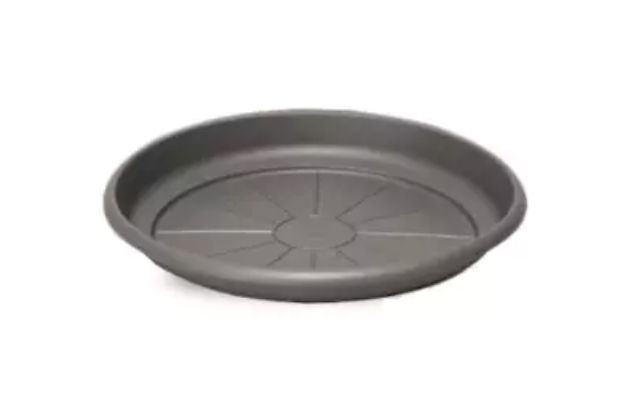 Crescent Gardens - Emma 7'' Saucer For 8'' Planter Charcoal