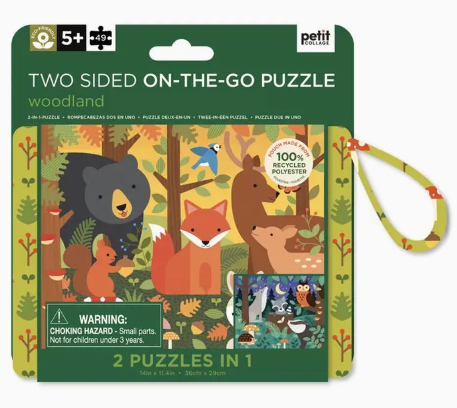 Two Sided On-The-Go Puzzle Woodland