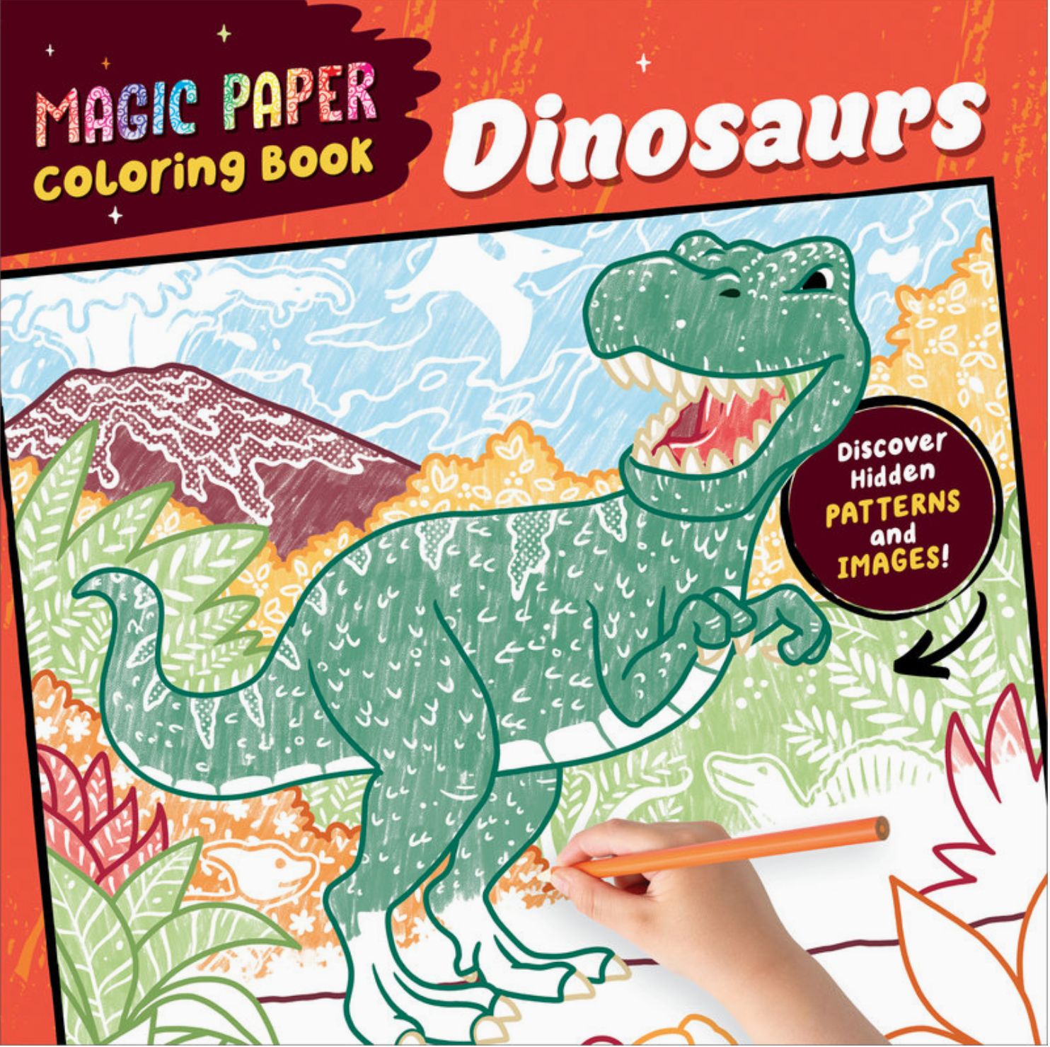 Magic Paper Coloring Book: Dinosaurs