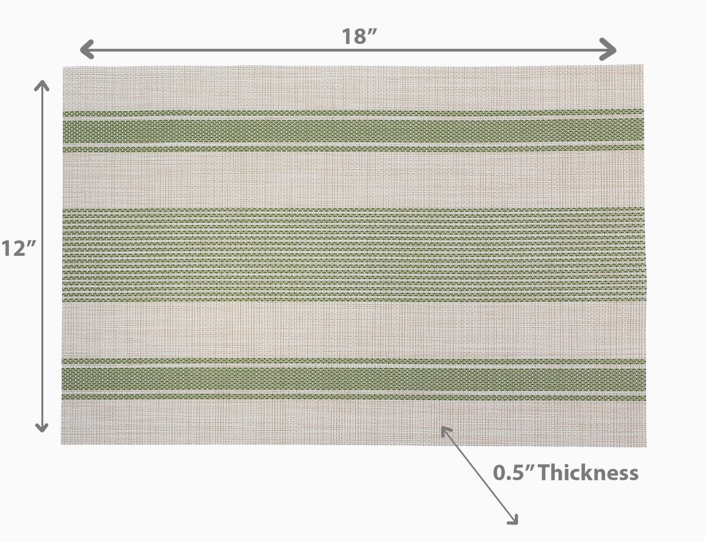 Vinyl Placemat Bistro Stripe Green
