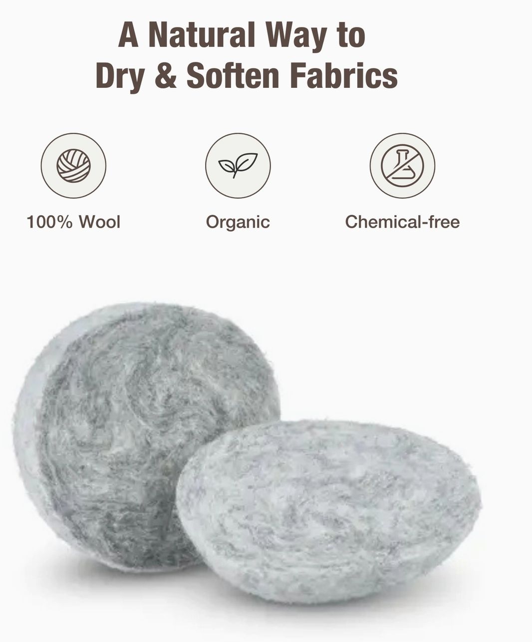 Catnip-Infused 2 Wool Balls | Natural Cat Toy | Eco Pet Gift