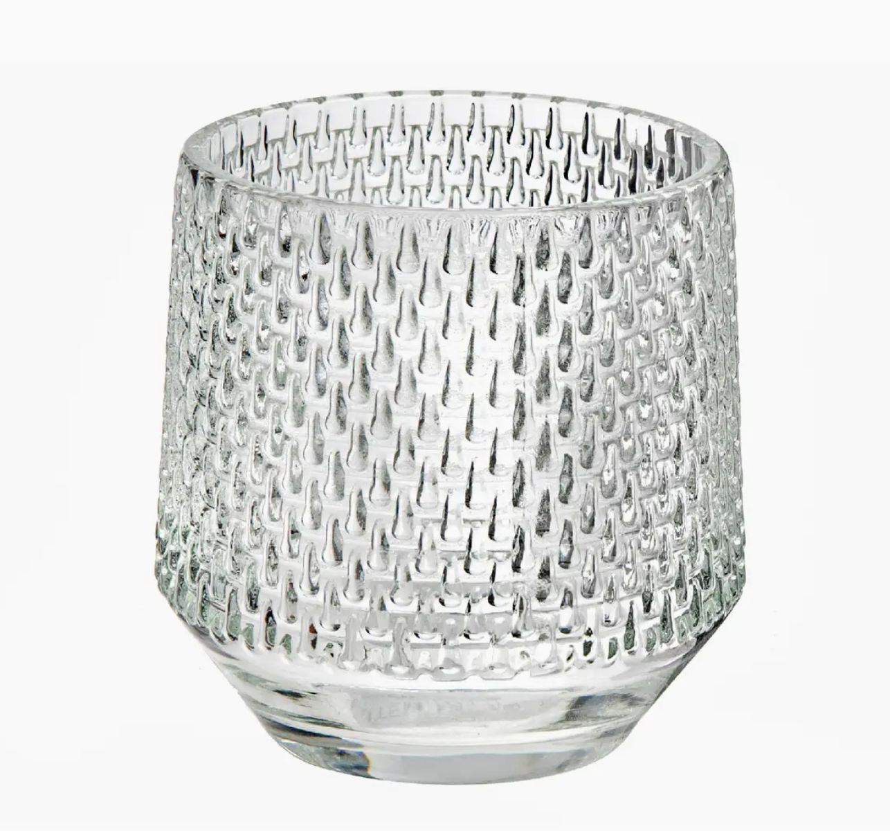 Round Glass Candle Holder Teardrop