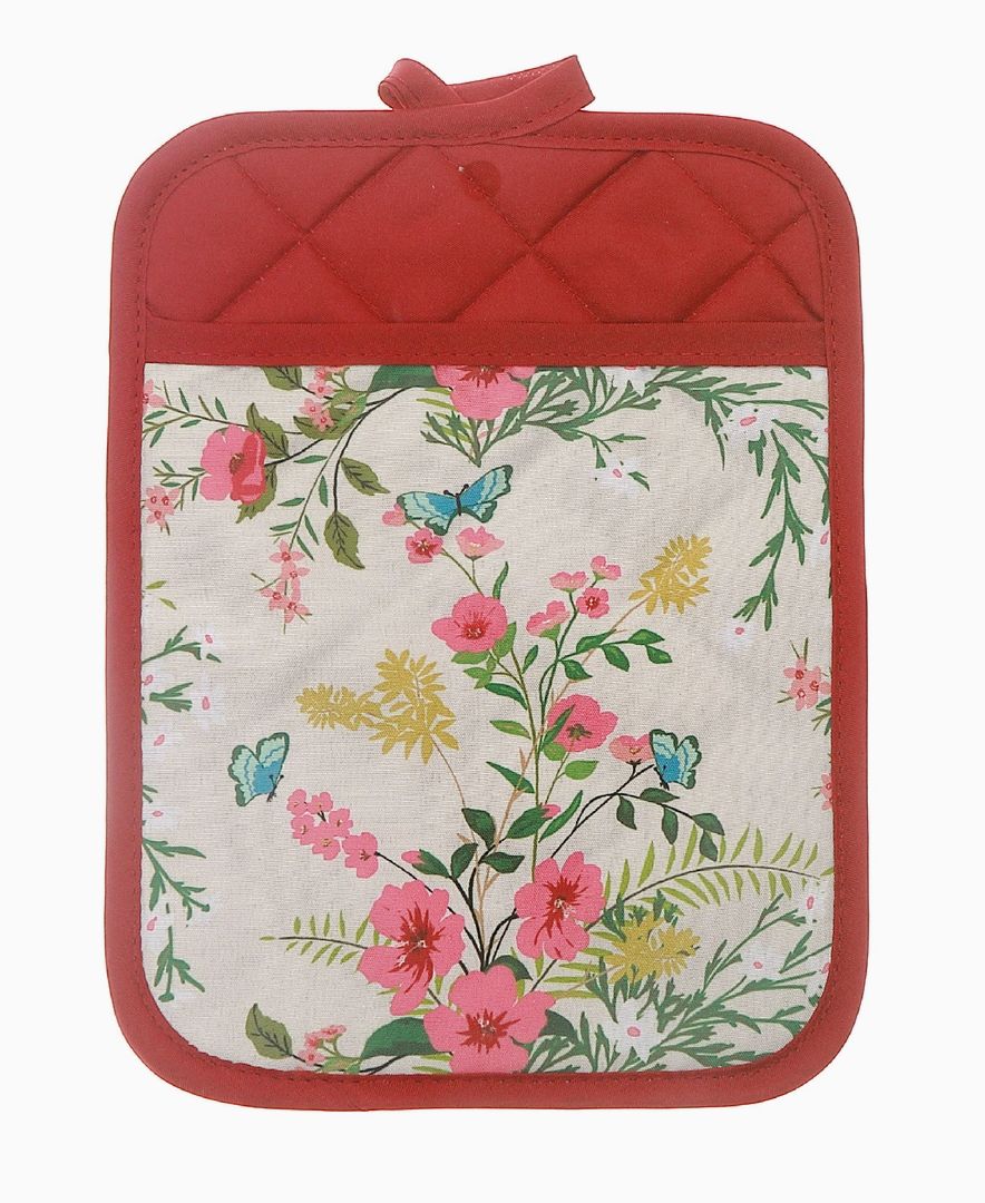 Pot Holder with Pocket, Pattern: Vintage Floral