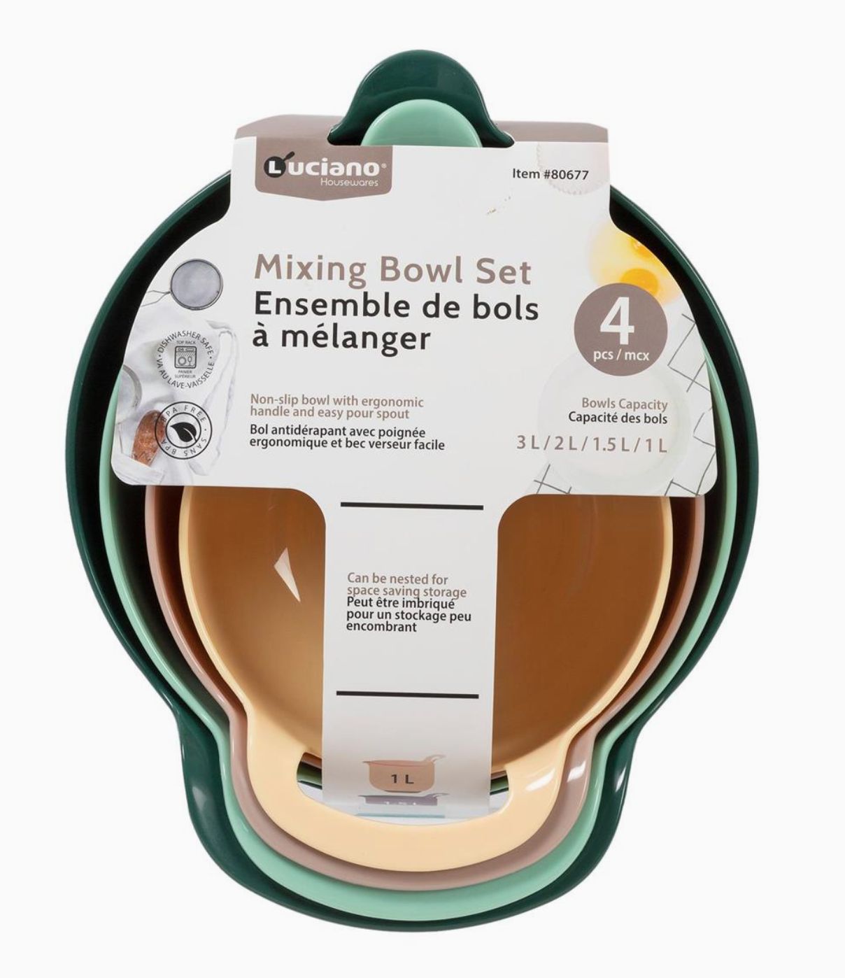 Luciano 4-Piece Mixing Bowl Set