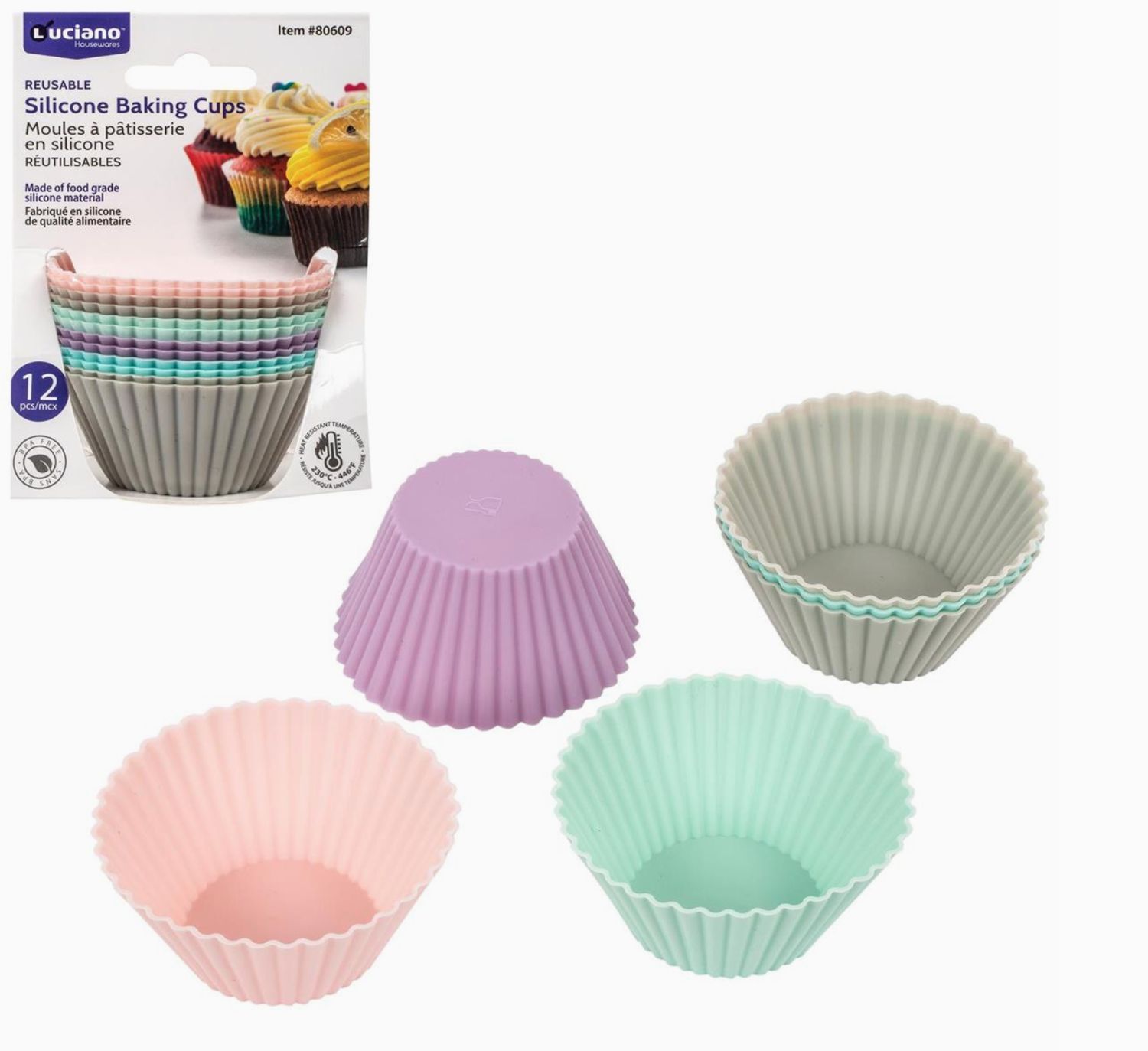 Luciano 12-Piece Silicone Baking Cups