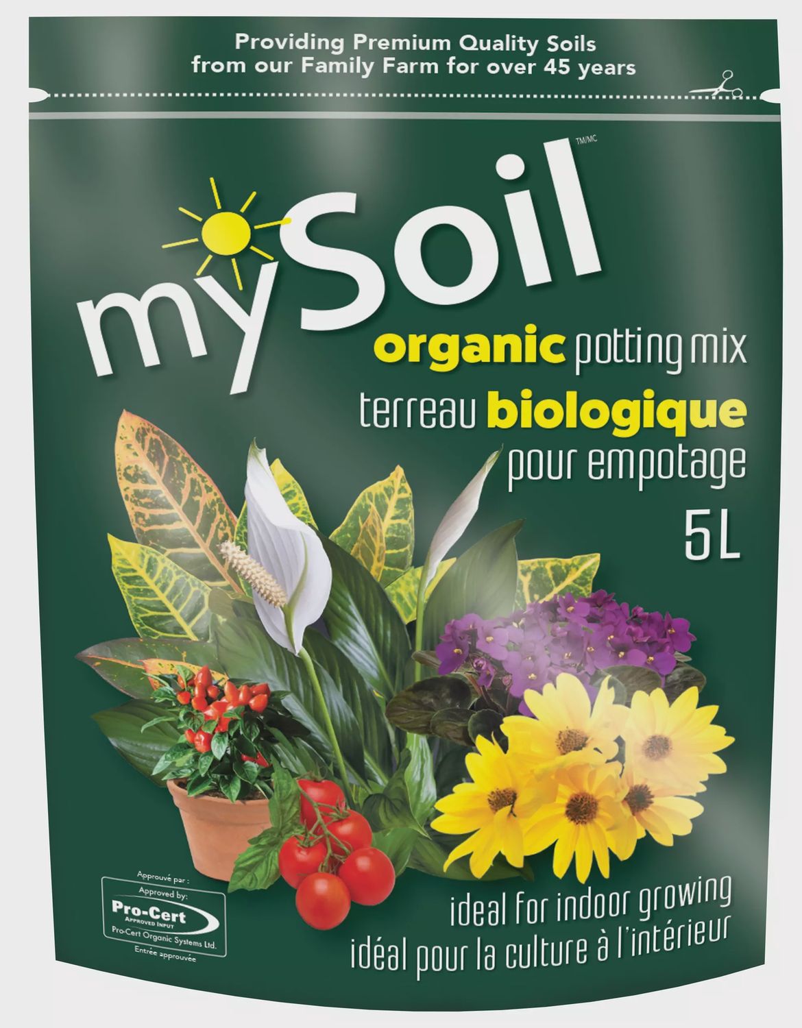 mySoil Organic Potting Mix 5L PRO-Cert