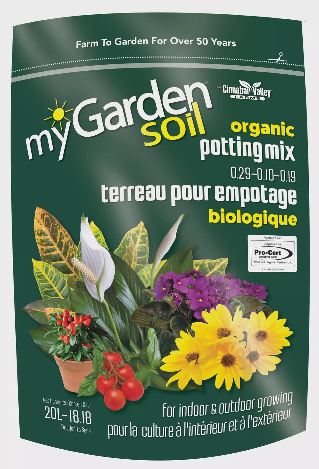myGarden Soil Organic Indoor &amp; Outdoor Mix 20L
