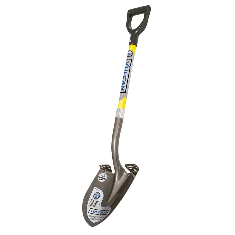 Pro Fiberglass D Handle Shovel, Steel Blade,  29 " L Handle