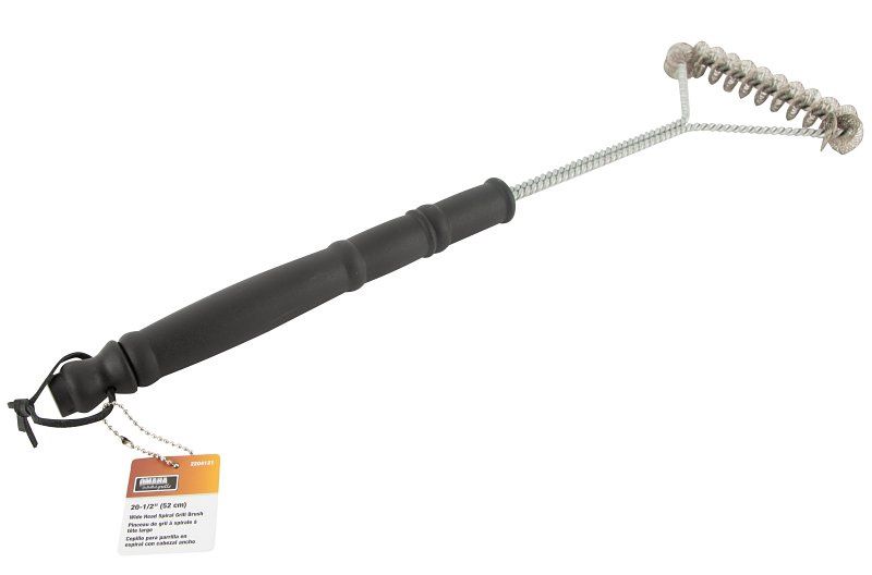 BBQ Grill Brush, 6"  SS Bristle, Plastic Handle, 20-1/2 in L