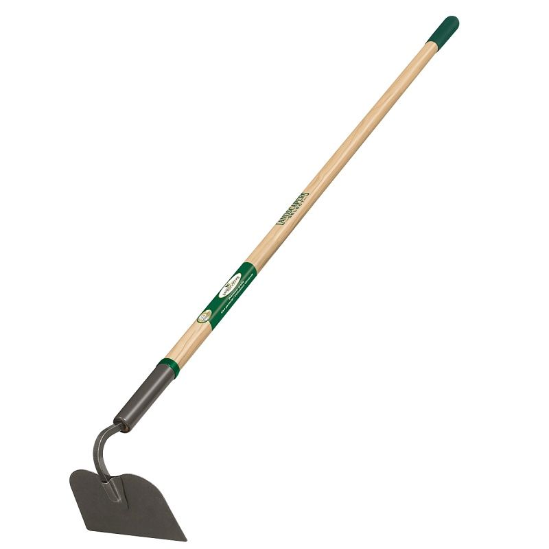 Garden Hoe, 6" W Steel Stamped Blade, Hardwood Handle, 57.63" OAL