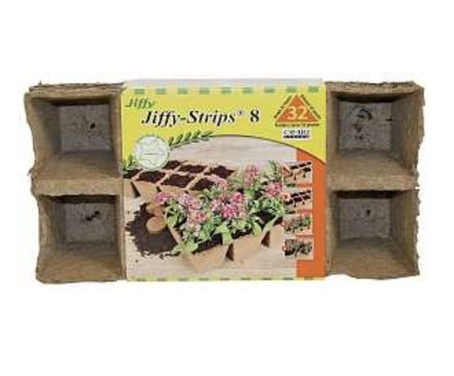Jiffy Peat Pot Strip, 2 inch square, 32-cell