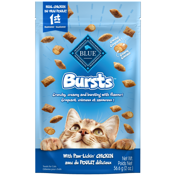 Bursts Filled Cat Treats Paw-Lickin' Chicken 2 oz
