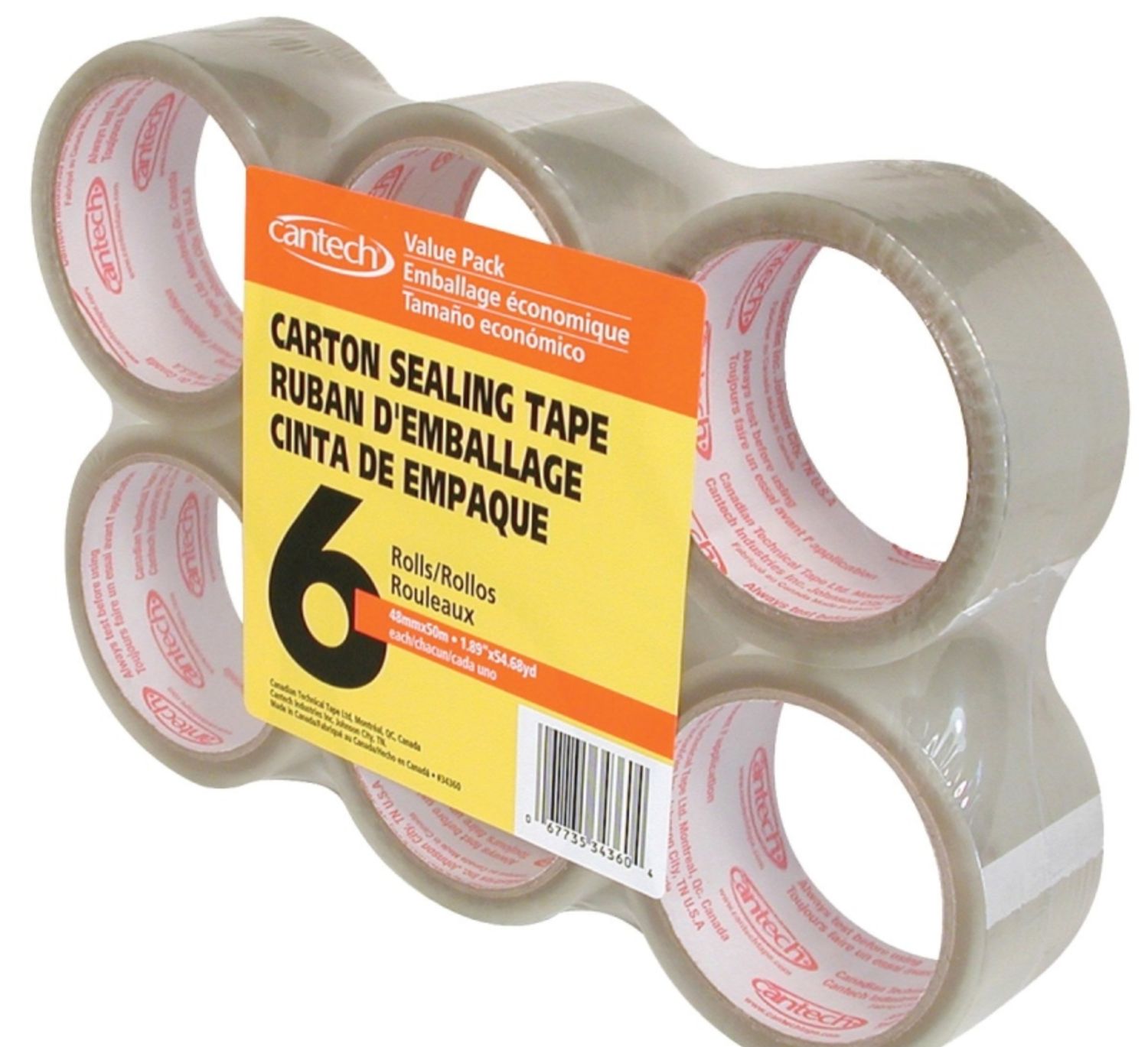 Cantech Sealing Tape, 6 rolls