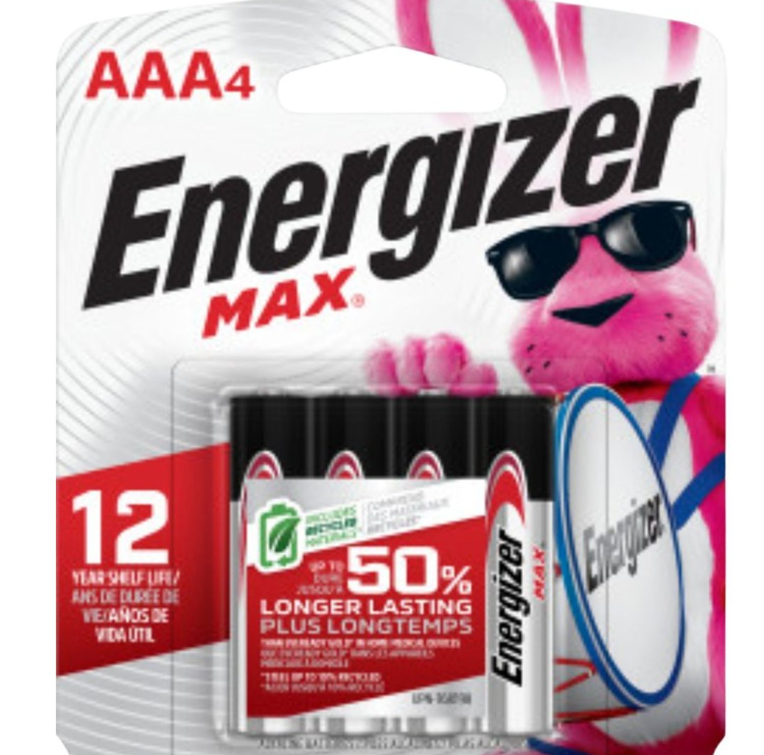 4/PK AAA Battery, 1.5V, 1200mAh