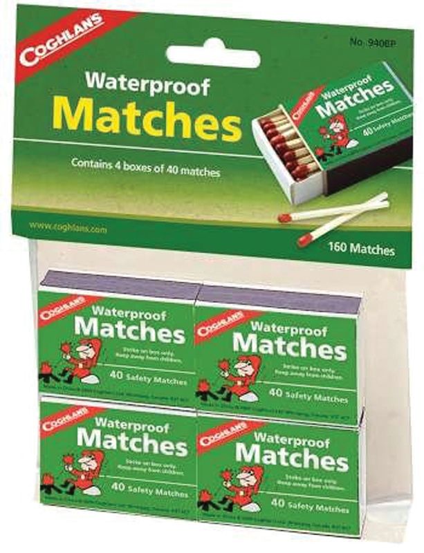 Waterproof Matches, 40-Stick, Wood Stick