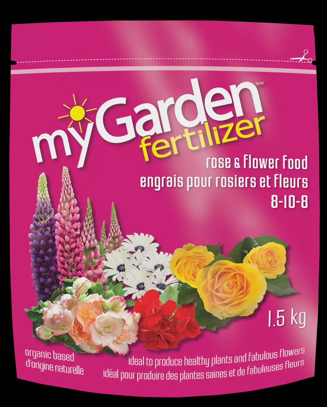 Fertilizer - Rose &amp; Flower 8-10-8 (1S-1Fe) Org. Based 1.5kg