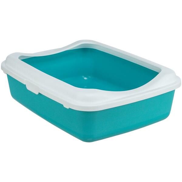Classic Cat Litter Tray w/ Rim Blue
