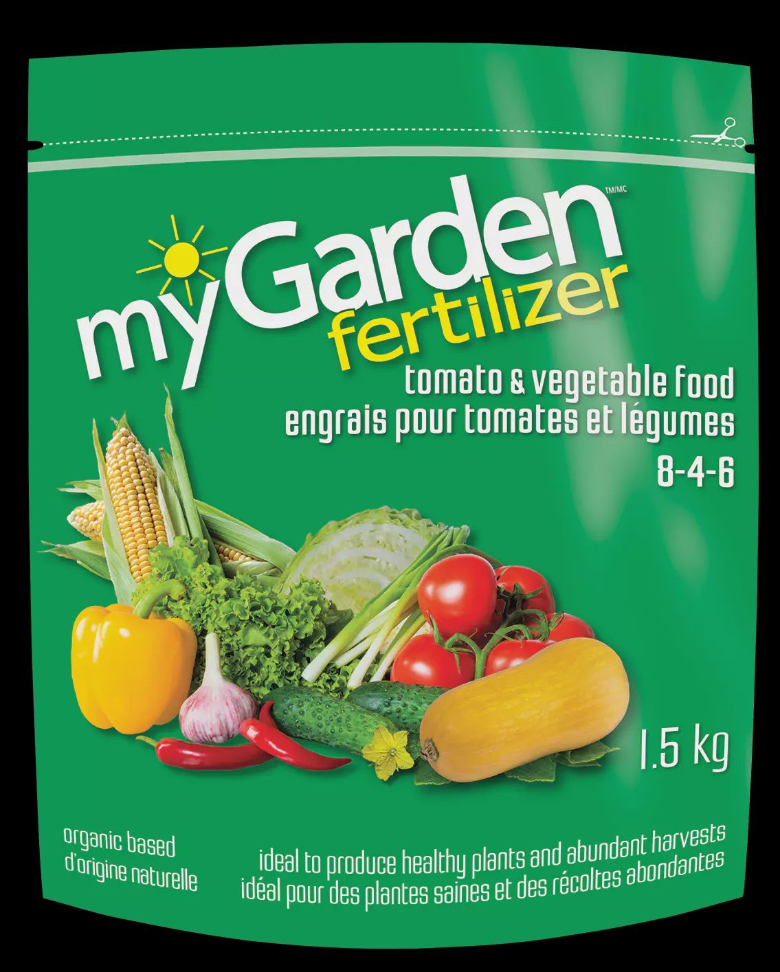 myGarden Fertilizer - Tomato &amp; Veg 8-4-6 (6Ca-1Mg-2S) Org. Based 1.5kg