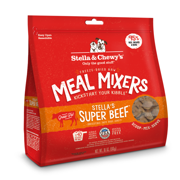 Stella &amp; Chewys Dog FD Mixers Stella's Super Beef 18 oz