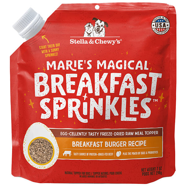 Stella &amp; Chewys Dog FD Breakfast Sprinkles Breakfast Burger 7oz