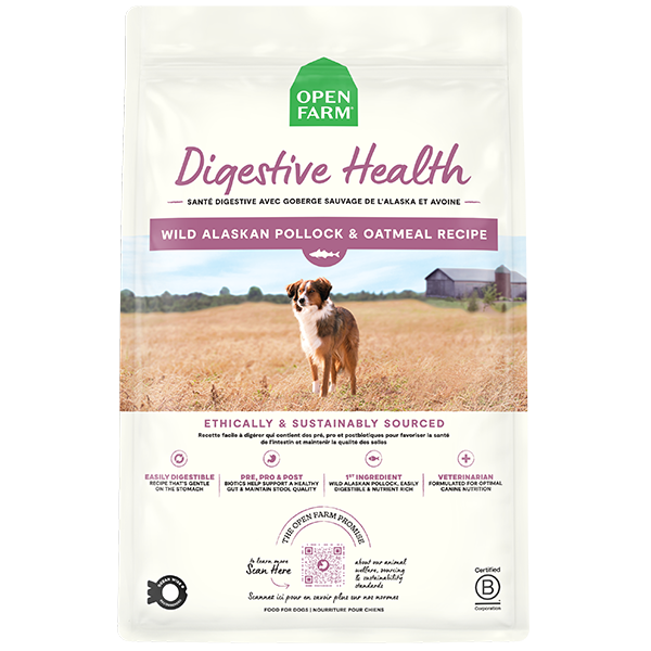 Open Farm Dog Functional DigestiveHealth Pollock&amp;Oatml, Size: 4 lb