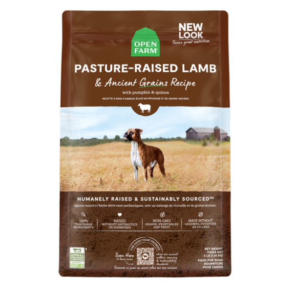 Open Farm Dog Ancient Grain Pasture Raised Lamb, Size: 4 lb