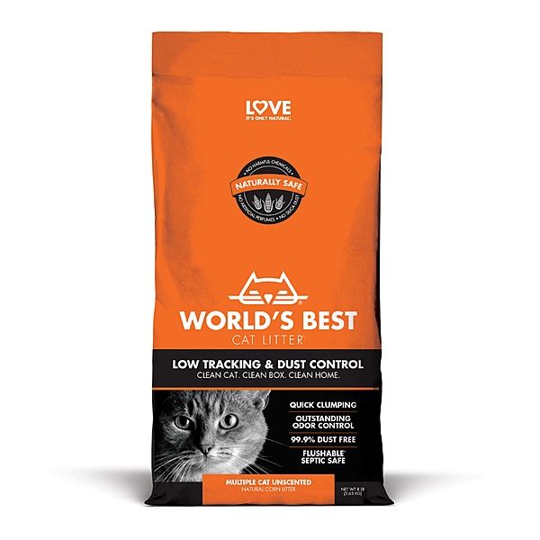 World's Best Cat Litter Low Tracking &amp; Dust Control, Size: 8lb