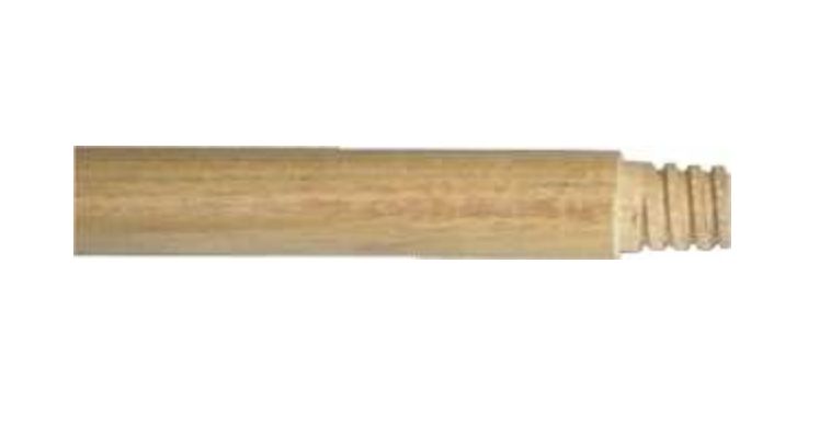 Birdwell Broom Handle, 15/16 in Dia, 60 in L, Threaded, Hardwood