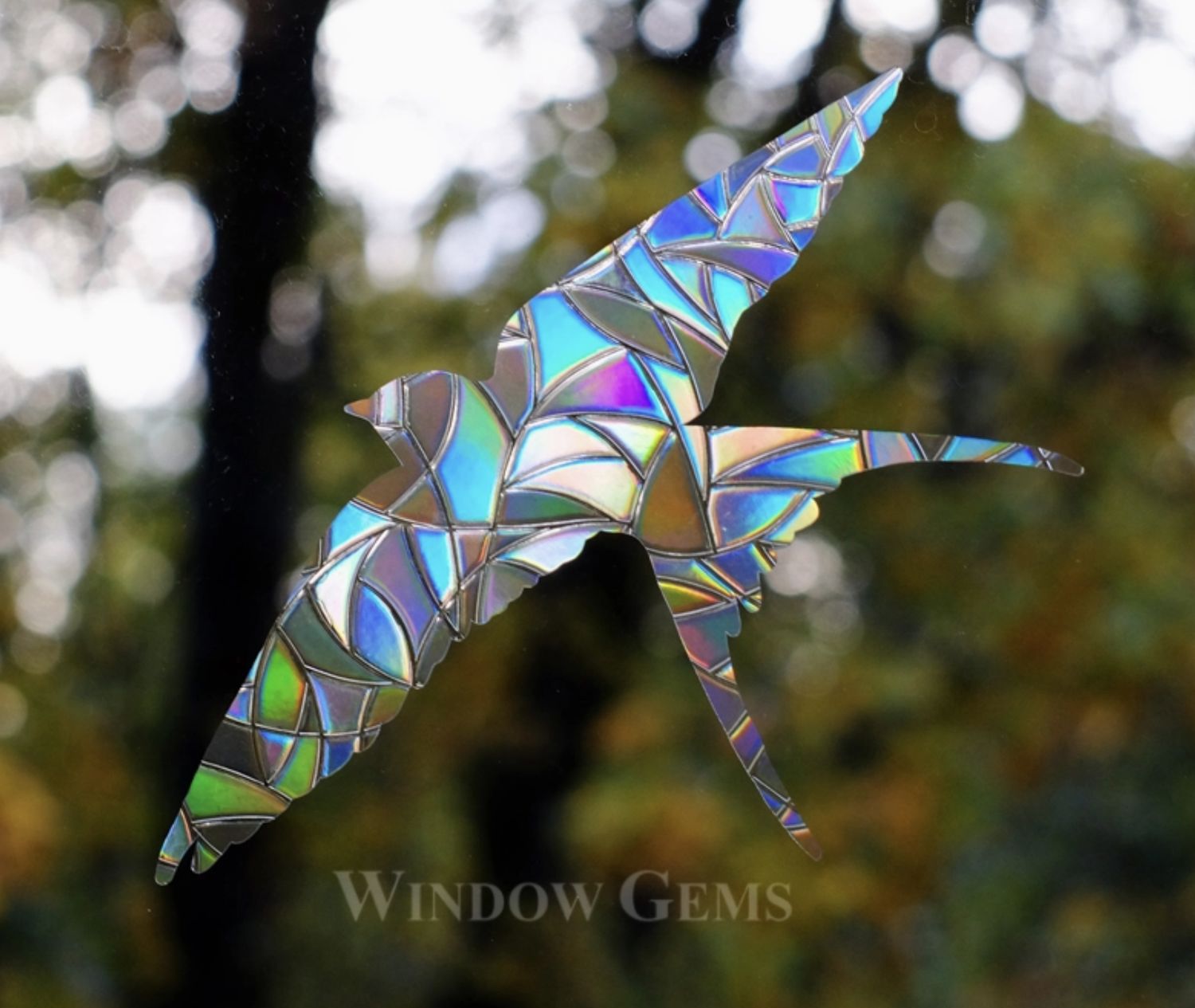 Swallows Window Clings - 7 Prismatic Bird Strike Prevention Decals