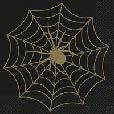 BLACK &amp; GOLD SPIDER WEB LUNC NAPK 16CT