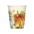 WATERCOLOR FALL PUMKIN 9oz CUPS 8CT