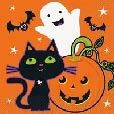CAT &amp; PUMPKIN PURPLE LUNC NAPK 16CT