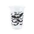 BLACK BATS HALLOWEEN 16OZ PLAS PARTY CUPS 8CT