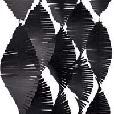 BLACK TISSUE FRINGE GARLAND 9FT