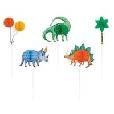 PARTYING DINOSAURS ASSORTED HONEYCOMB CAKE TOPPER KIT 5PC