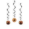 FULL MOON HALLOWEEN HANG SWIRL DECOR 26" 3CT