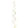 GOLD HANGING SWIRL DECORATIONS 8CT