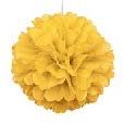 SUNFLOWER YELLOW 16" HANGING TISSUE POM