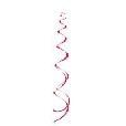 RUBY RED HANGING SWIRL DECORATIONS 8CT