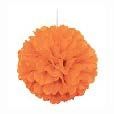 ORANGE SOLID 16" TISSUE POM POM