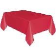 PLASTIC TABLECOVER RUBY RED