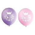 PINK/PUR BDAY PRIN 12" BALLOONS 8CT