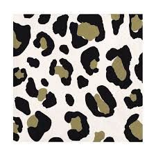LEOPARD FOIL BEV NAPKINS 16CT