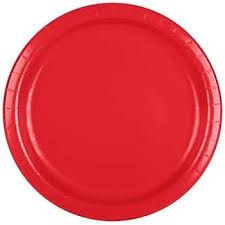 PAPER PLATES SMALL RED