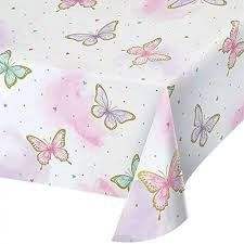 PAPER TABLECOVER BUTTERFLY SHIMMER