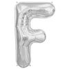 F SILVER 40" LETTER BALLOON - 3