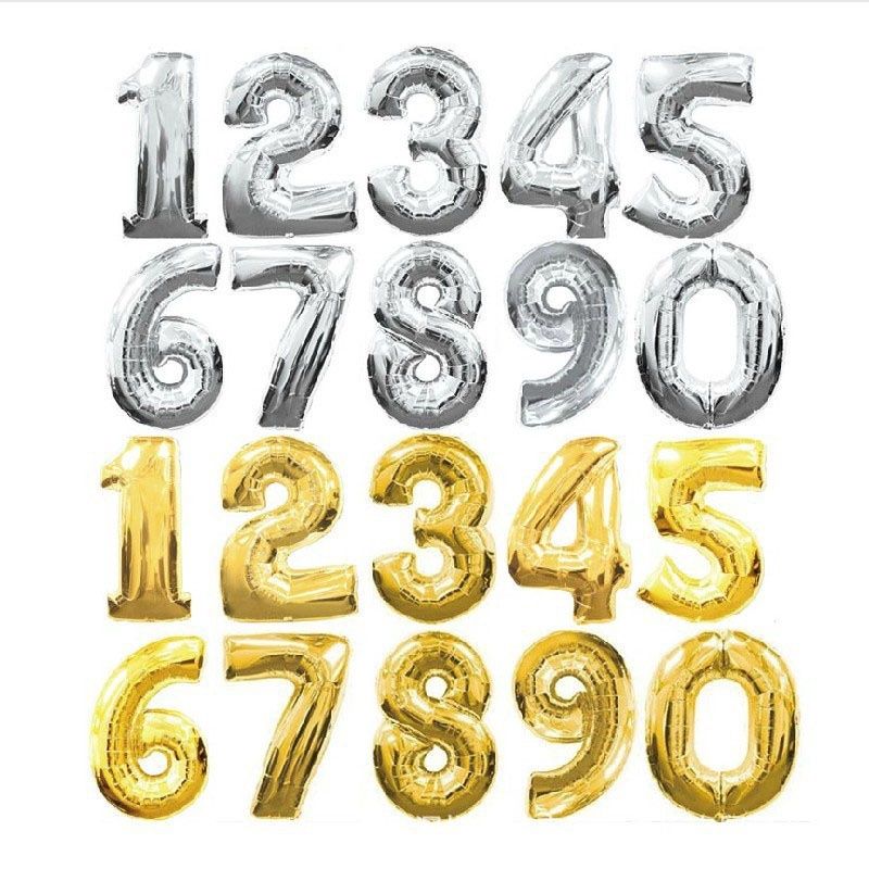 16" FOIL BALLOON NUMBERS